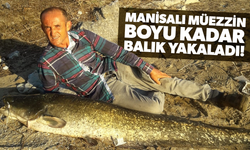 Boyu kadar balık yakaladı!