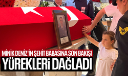 Minik Deniz'in şehit babasına son bakışı yürekleri dağladı