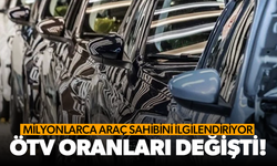 ÖTV oranları resmen değişti