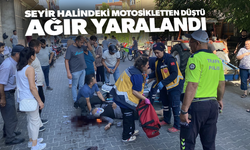 Seyir halindeki motosikletten düşen 65 yaşındaki kadın ağır yaralandı!