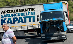 Arızalanan tır Sabuncubeli'ni kapattı