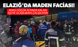 Elazığ'da maden faciası: Göçük altında kalan işçilere ulaşılmaya çalışılıyor!