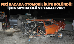 Feci kazada otomobil ikiye bölündü! Çok sayıda ölü ve yaralı var!