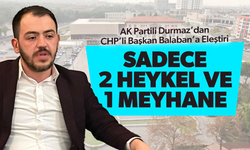 AK Partili Durmaz’dan CHP’li Başkan Balaban’a Eleştiri: “Sadece 2 Heykel ve 1 Meyhane”