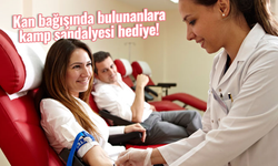 Kan bağışında bulunanlara kamp sandalyesi hediye