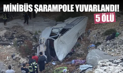 Mersin'de minibüs şarampole yuvarlandı: 5 ölü