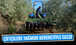Alaşehir’de çiftçilerin yağmur sevinci