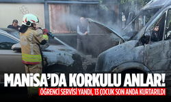 Öğrenci servisi yandı: 13 çocuk son anda kurtarıldı