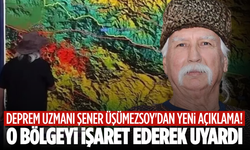 Deprem uzmanı Şener Üşümezsoy'dan yeni açıklama! O bölgeyi işaret ederek uyardı