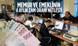 Memur ve emeklinin 4 aylık zam oranı netleşti