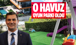 O havuz kapatıldı, oyun parkı oldu