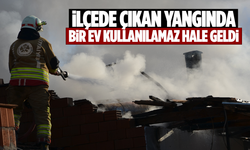 Demirci’de çıkan yangında bir ev kullanılamaz hale geldi