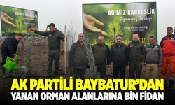 AK Partili Baybatur’dan yanan orman alanlarına bin fidan