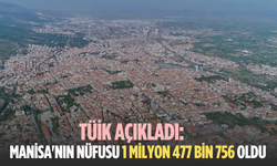 Manisa nüfusu 1 milyon 477 bin 756’ya yükseldi