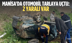 Manisa'da otomobil tarlaya uçtu: 2 yaralı
