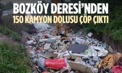 Bozköy Deresi'ne atılmış eşyalar görenleri şaşkına çevirdi