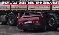 Turgutlu’da otomobil tırın altına ok gibi saplandı