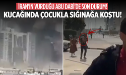 Kucağında çocukla sığınağa koştu!
