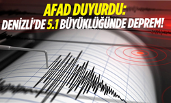AFAD duyurdu: Denizli'de 5.1 büyüklüğünde deprem