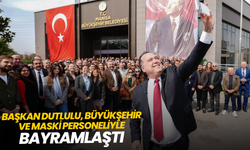 Başkan Dutlulu, Büyükşehir ve MASKİ personeliyle bayramlaştı