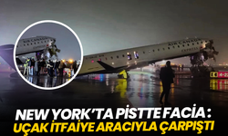 New York’ta pistte facia: Uçak itfaiye aracıyla çarpıştı