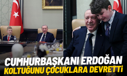 Cumhurbaşkanı Erdoğan koltuğunu çocuklara devretti