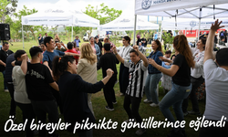 Özel gereksinimli bireyler piknikte gönüllerince eğlendi