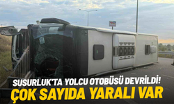 Susurluk'ta yolcu otobüsü devrildi: Çok sayıda yaralı var