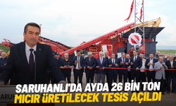 Saruhanlı'da ayda 26 bin ton mıcır üretilecek tesis açıldı