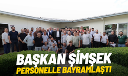 Başkan Şimşek personelle bayramlaştı