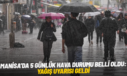 Manisa’da 5 günlük hava durumu belli oldu! Yağış uyarısı geldi