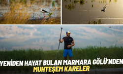 Yeniden hayat bulan Marmara Gölü su sporcularının ilgi odağı oldu