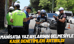 Manisa'da yaz aylarının gelmesiyle kask denetimleri artırıldı