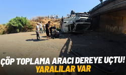 Çöp toplama aracı dereye uçtu: 3 işçi yaralandı