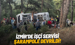 İzmir'de işçi servisi şarampole devrildi: 22 yaralı