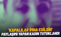 'Kapalılar imha edilsin' paylaşımı yapan kadın tutuklandı