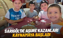 Sarıgöl'de aşure kazanları kaynamaya başladı