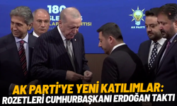 AK Parti'ye yeni katılımlar: Rozetleri Cumhurbaşkanı Erdoğan taktı