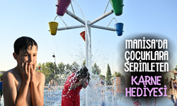 Manisa'da çocuklara serinleten karne hediyesi