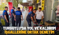 Turgutlu'da yol ve kaldırım işgallerine ortak denetim
