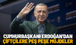 Cumhurbaşkanı Erdoğan'dan çiftçilere peş peşe müjdeler