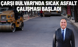 Çarşı Bulvarı'nda sıcak asfalt çalışması başladı