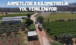 Ahmetli'de 8 kilometrelik yol yenileniyor