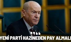 Bahçeli: Yeni Parti hazineden pay almalı
