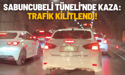 Sabuncubeli Tüneli'nde kaza: Trafik kilitlendi!