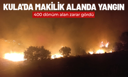 Kula'da makilik alanda yangın: 400 dönüm alan zarar gördü