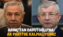 Arınç'tan Davutoğlu'na: AK Parti'de kalmalıydınız