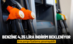 Benzine 4,35 lira indirim bekleniyor