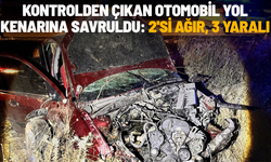 Kontrolden çıkan otomobil yol kenarına savruldu: 2'si ağır, 3 yaralı