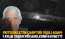 Motosikletin çarptığı yaşlı adam 1 aylık yaşam mücadelesini kaybetti